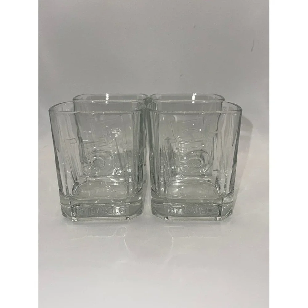 Label 5 Scotch Whisky Shot Glass Tumbler set‎ of 4